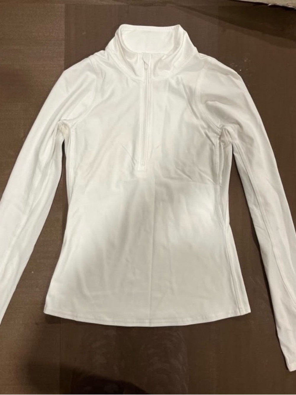 lululemon athletica White Long-Sleeve Half-Zip Performance Top